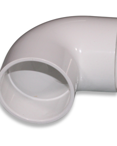 Elbow 90deg PVC white 2"  2x stick-on-sleeve